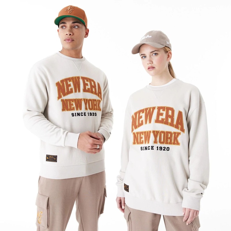 New Era Arch Graphic Stone Crew Neck Sweatshirt XS