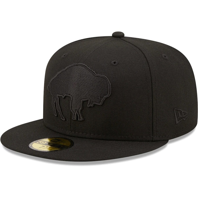 New Era Buffalo Bills Black on Black Alternate Logo 59FIFTY Fitted Hat