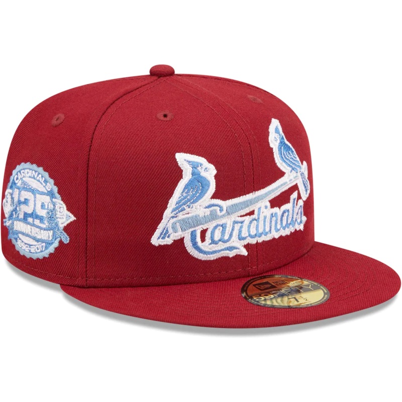 New Era St. Louis Cardinals 125th Anniversary Air Force Blue Undervisor 59FIFTY Fitted Hat