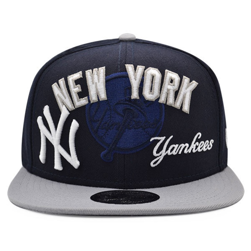 New York Yankees New Era TEAM MIX 9Fifty Snapback MLB Hat – Navy/Gray