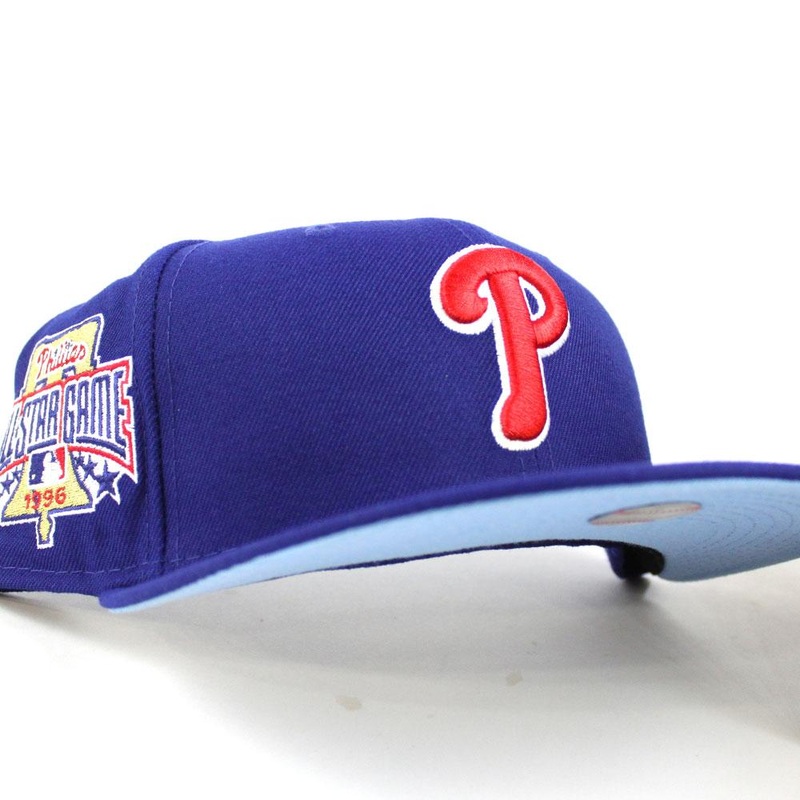 Philadelphia Phillies 1996 All-Star Game 59Fifty New Era Fitted Cap V3 (Blue Sky Blue Under Brim) 7
