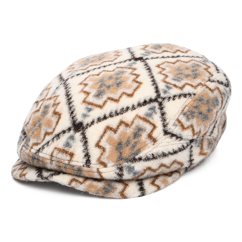 Stetson Hats Navajo Driver Flat Cap – Cream-Beige M