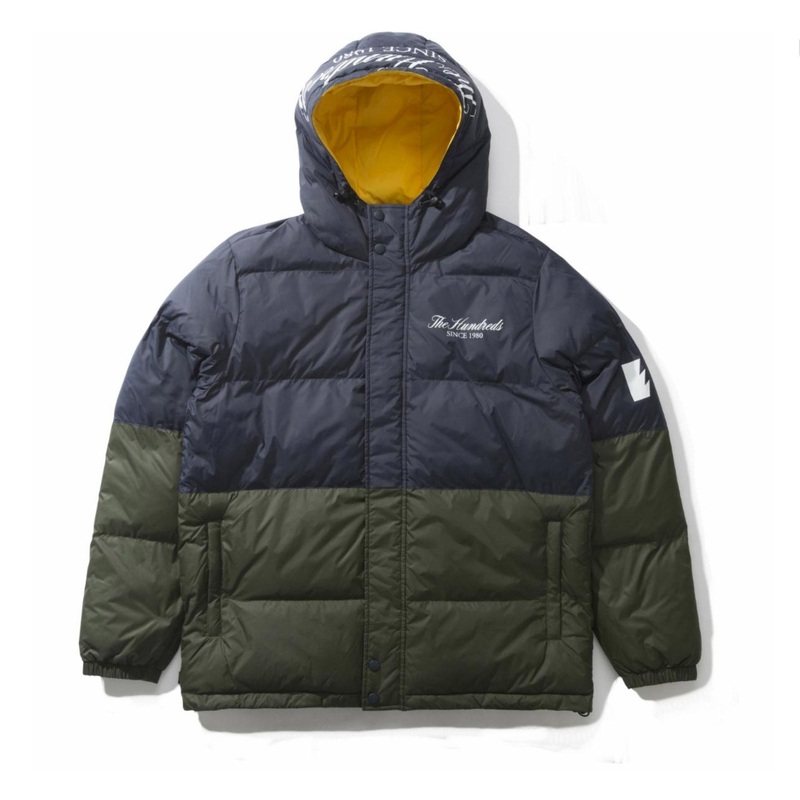 The Hundreds Wrightwood Puffer Jacket (Navy Olive) m