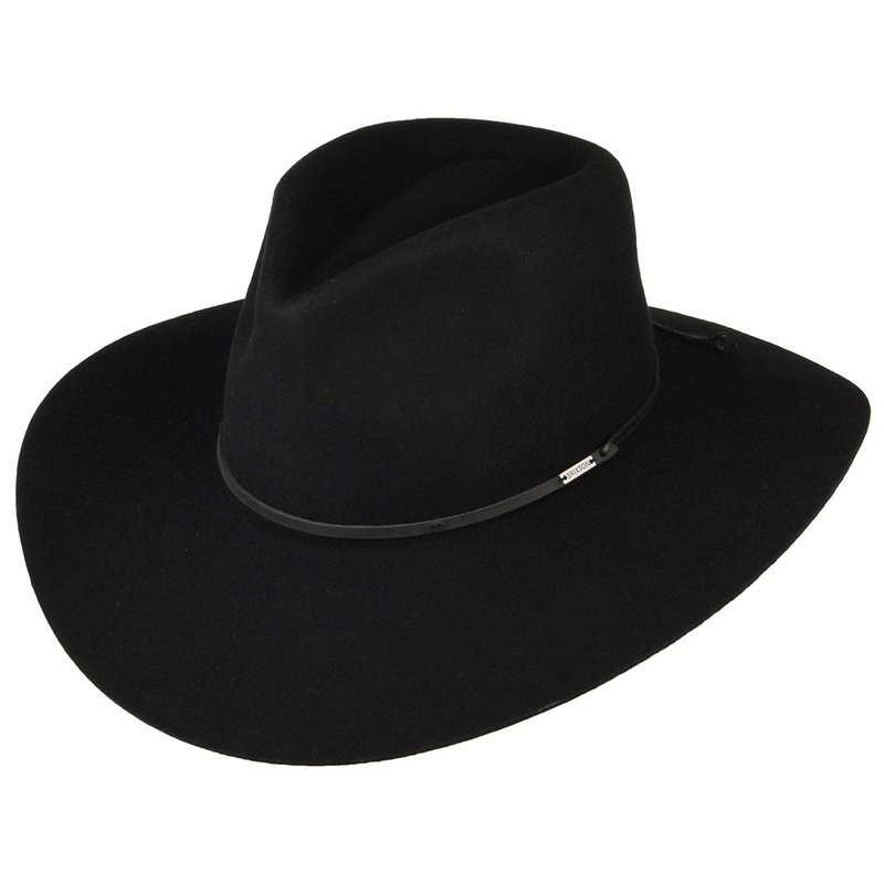 Brixton Hats Hailey Wool Felt Fedora Hat – Black Small-56cm