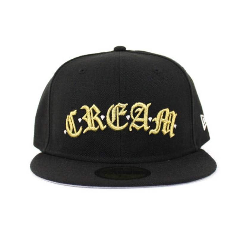 CREAM New Era 59Fifty Fitted Hat (Black Gray Under brim) 7