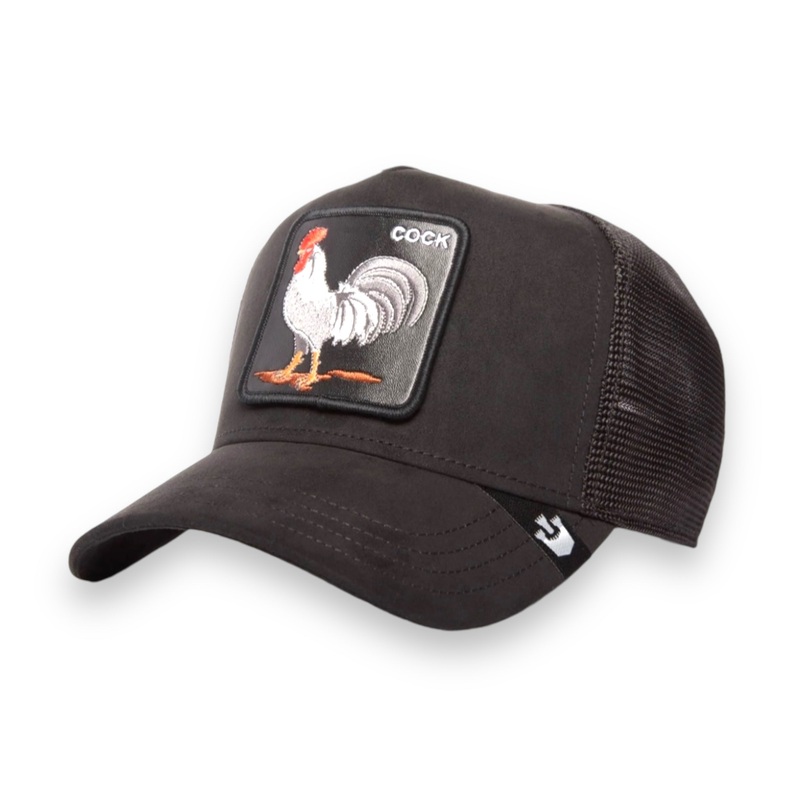 GOORIN BROS BLACK SUEDE ROOSTER ”COCK” TRUCKER SNAPBACK