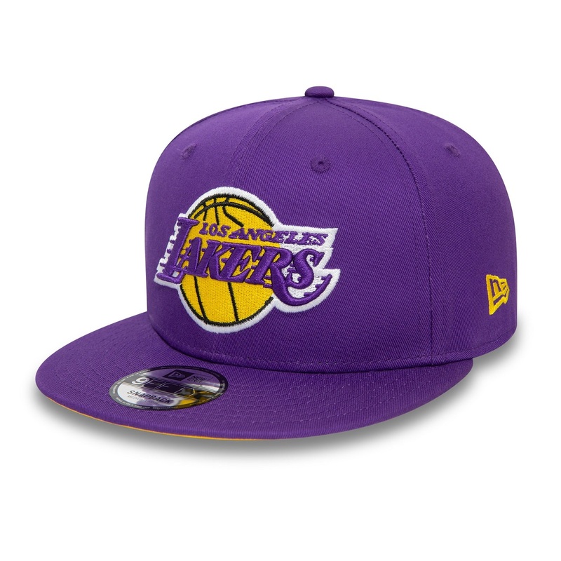 Los Angeles Lakers 9FIFTY NBA Rear Logo Snapback Purple Cap S-M