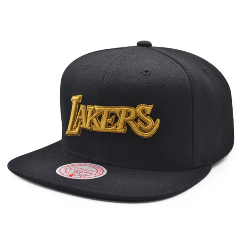 Los Angeles Lakers HWC Mitchell & Ness TRUE LUCK Snapback Hat – Black/Brick Gold