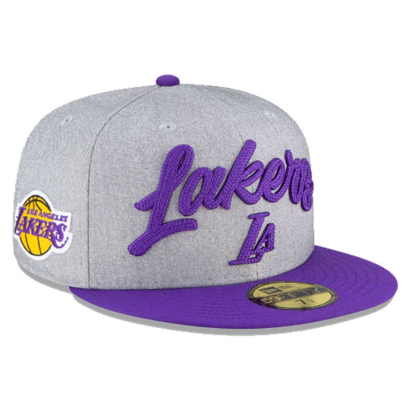 Los Angeles Lakers New Era 2020 NBA Draft 59FIFTY Fitted Hat – Heather Gray 7