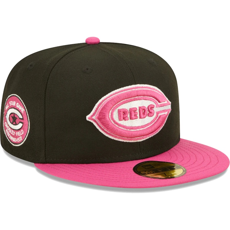New Era Cincinnati Reds Black/Pink 1938 All-Star Game Passion 59FIFTY Fitted Hat