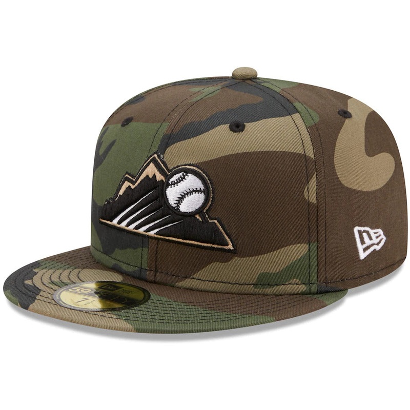 New Era Colorado Rockies Camo 25th Anniversary Flame Undervisor 59FIFTY Fitted Hat
