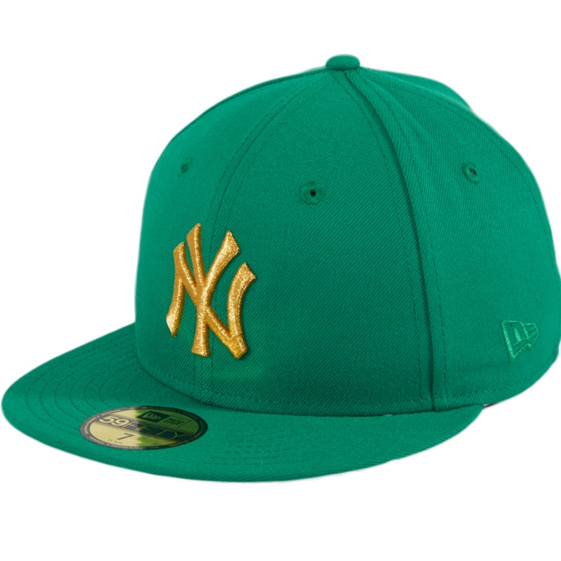 New Era Green New York Yankee 1998 World Series Patch 59FIFTY Fitted Hat