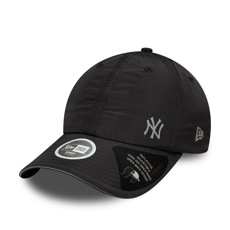 New York Yankees Womens MLB Flawless Black Pony Tail Adjustable Cap OSFM