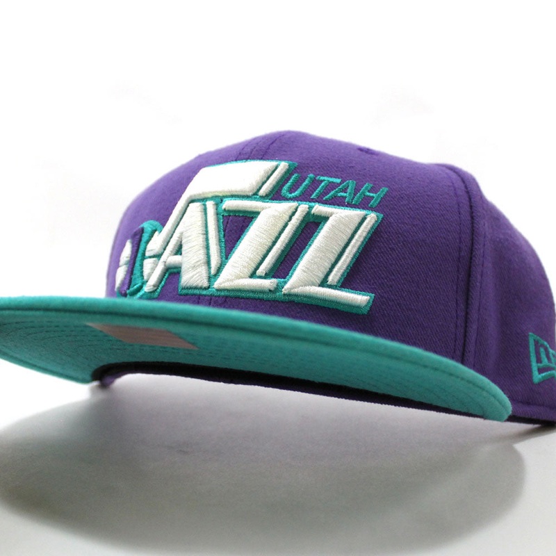 Utah Jazz New Era 59Fifty Fitted Hat (Light Purple Teal) 7 1/8