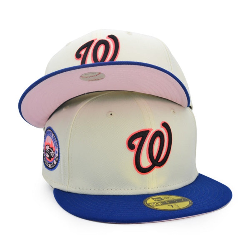 Washington Nationals 2008 INAUGURATION Exclusive New Era 59Fifty Fitted Hat  – Chrome/Royal 6 7/8