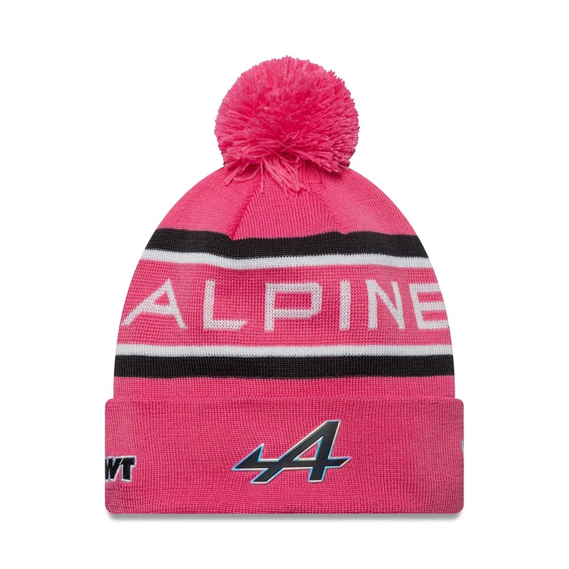 Alpine Racing Replica Driver Jack Doohan Pink Cuff Knit Beanie Hat OSFM