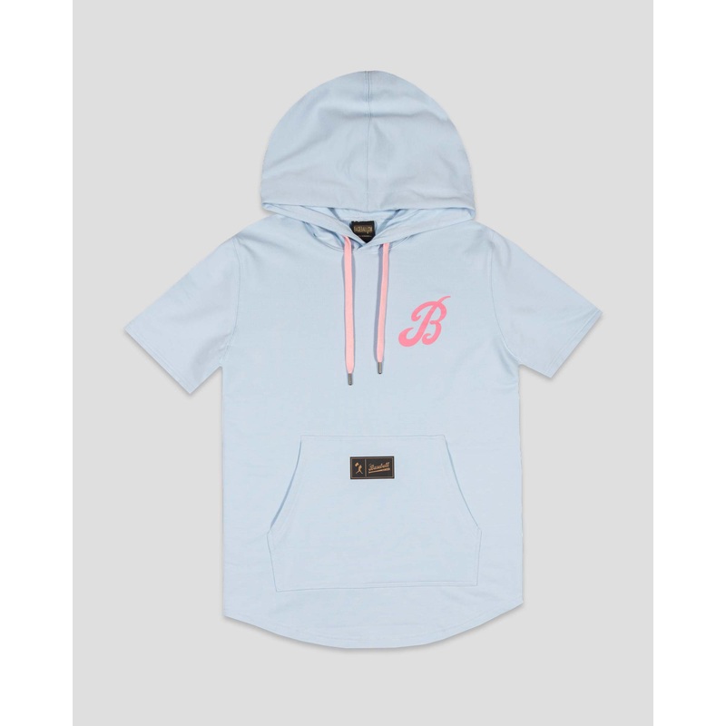Bat Bros Short Sleeve Hoodie (Cotton Candy) Small