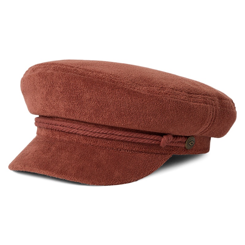 Brixton Hats Terrycloth Fiddler Cap – Burnt Orange Small-56cm