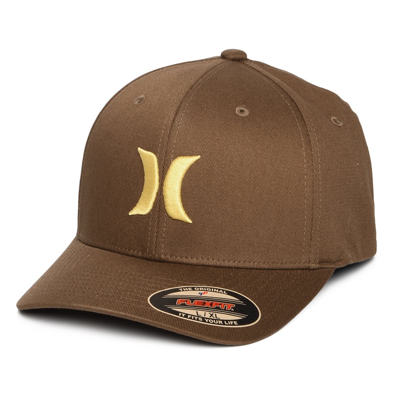 Hurley Hats One & Only Flexfit Baseball Cap – Brown Small/Medium