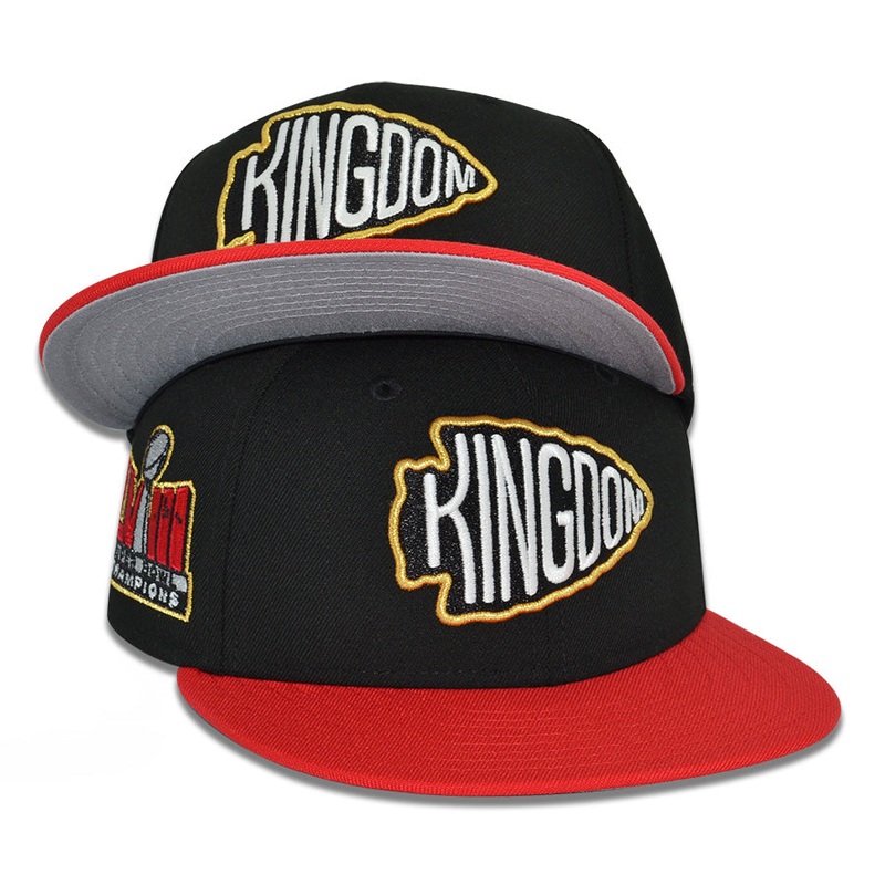 Kansas City Chiefs “CAPTAIN KINGDOM” Exclusive New Era 59Fifty Fitted Hat – Black/FDRed 6 7/8
