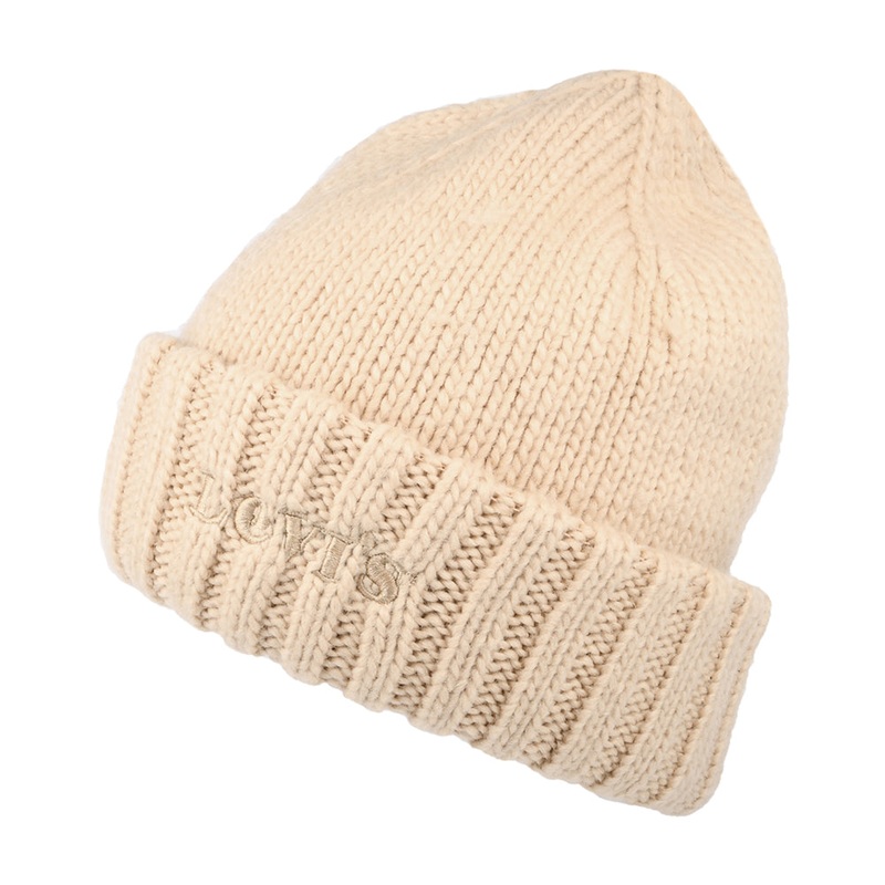 Levi’s Hats Lofty Turn Up Beanie Hat – Sand 1-Size