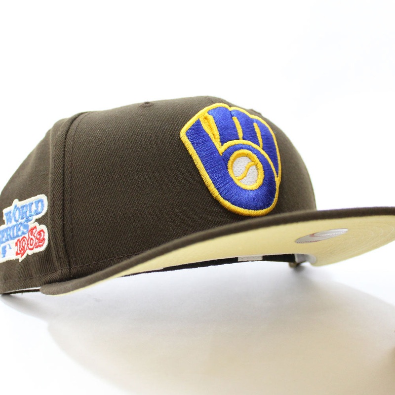 Milwaukee Brewers 1982 World Series New Era 59Fifty Fitted Hat (Brown Soft Yellow Under Brim) 7