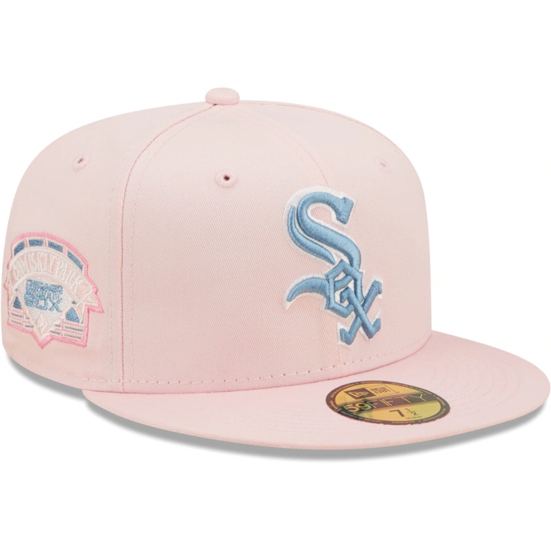 New Era Chicago White Sox Pink/Sky Blue Comiskey Park Undervisor 59FIFTY Fitted Hat