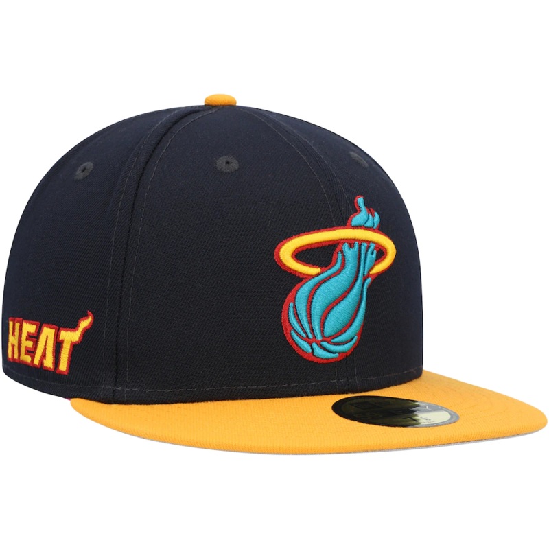 New Era Miami Heat Navy/Gold Midnight 59FIFTY Fitted Hat