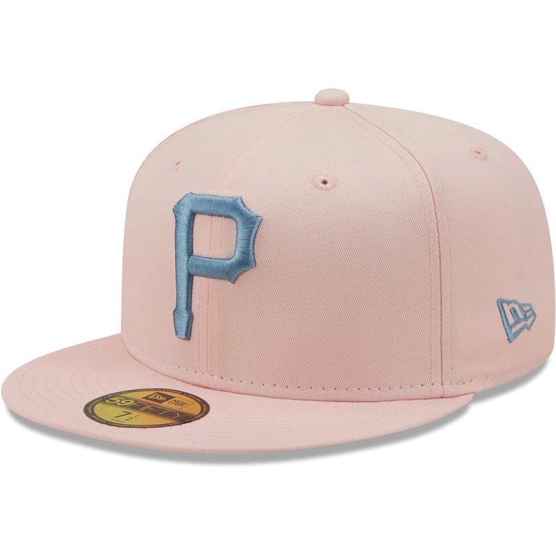 New Era Pink Pittsburgh Pirates 1960 World Series Sky Undervisor 59FIFTY Fitted Hat