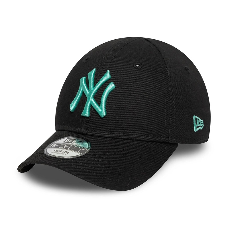 New York Yankees 9FORTY Toddler League Essential Black/Teal Cap NE-TODDLER