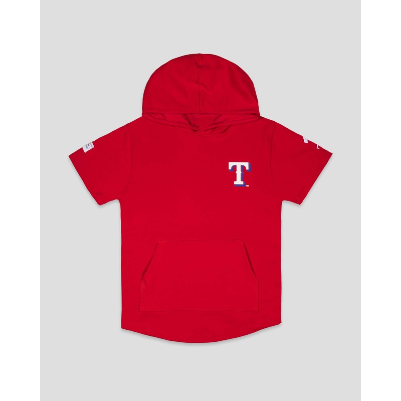 Short Sleeve Youth Hoodie (Red) – Texas Rangers Youth Small