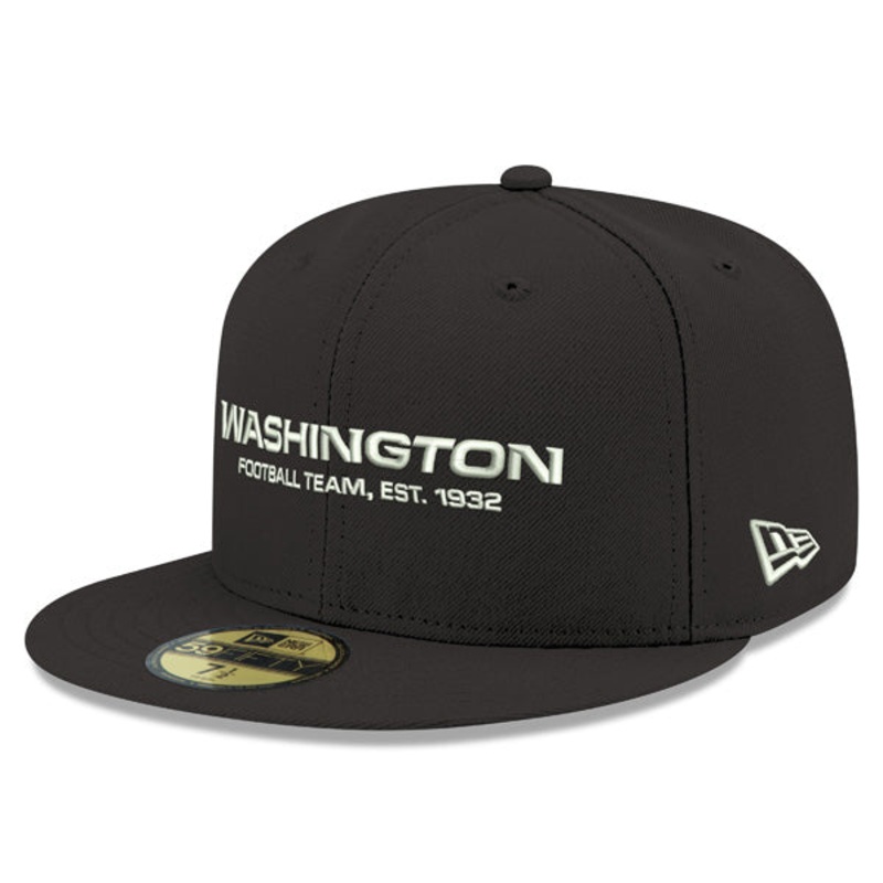 Washington Football Team New Era Secondary Logo 59Fifty Fitted Hat – Black/White 7