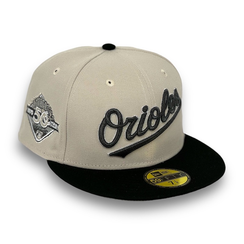 BALTIMORE ORIOLES (STONE) (50TH ANN) NEW ERA 59FIFTY FITTED 67/8