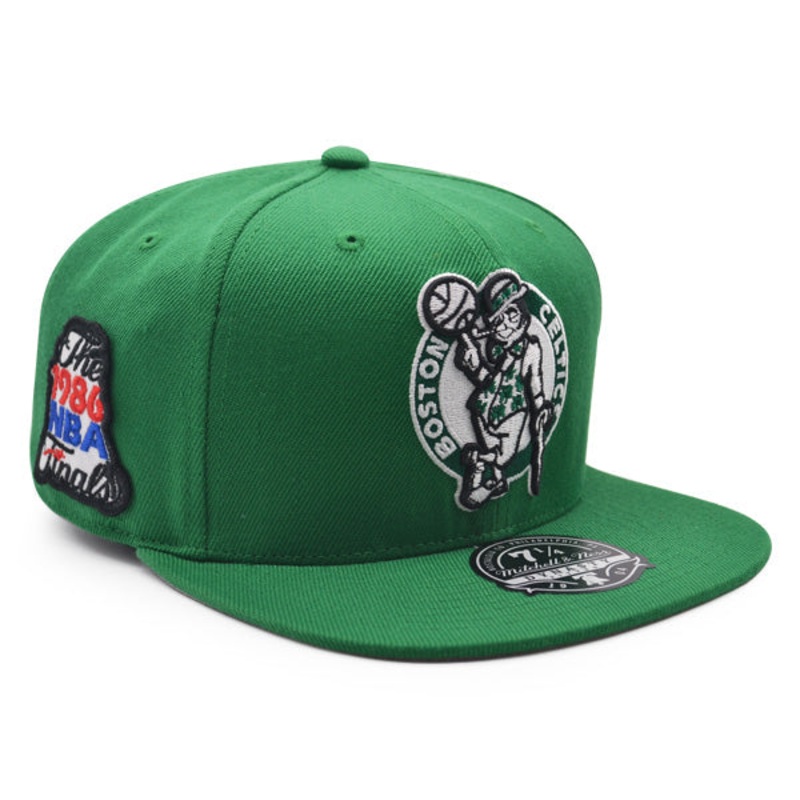 Boston Celtics 1986 NBA Finals Champions Mitchell & Ness Dynasty HWC Collection Fitted Hat – Green 7 1/8