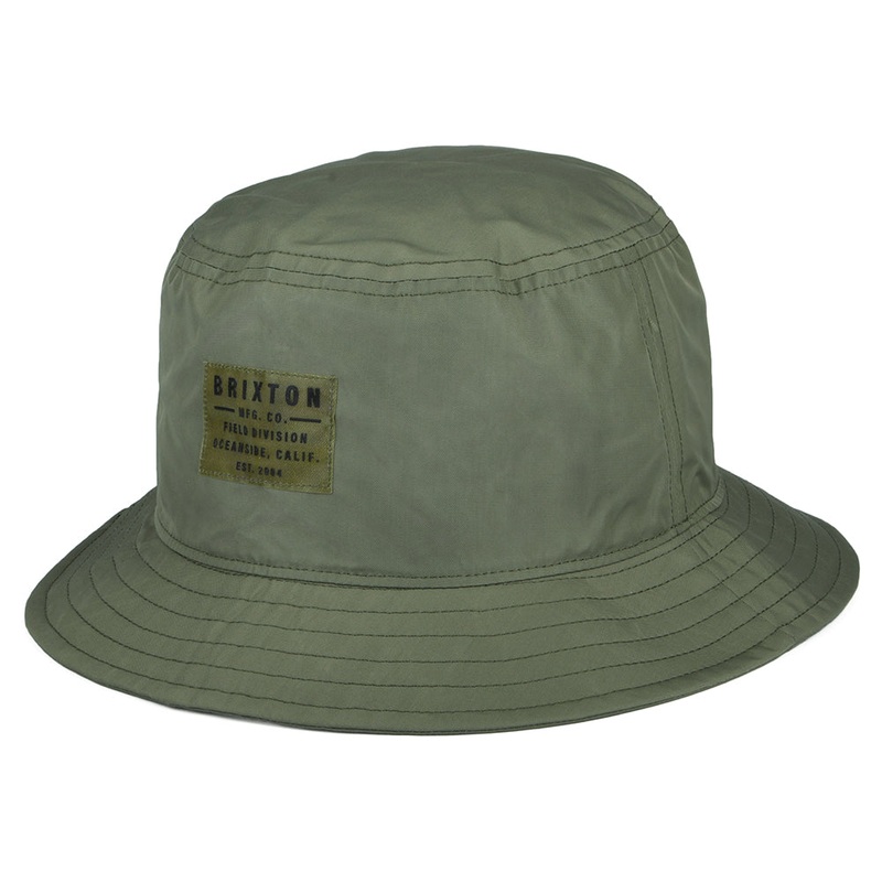 Brixton Hats Vintage Packable Nylon Bucket Hat – Olive Small/Medium