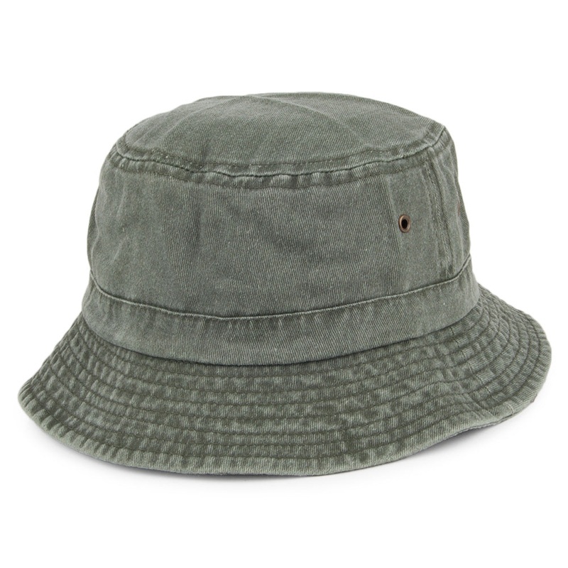 Cotton Packable Bucket Hat Original – Olive S