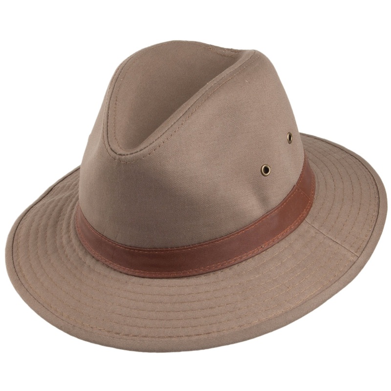 Dorfman Pacific Hats Cotton Shower Resistant Safari Hat – Bark S