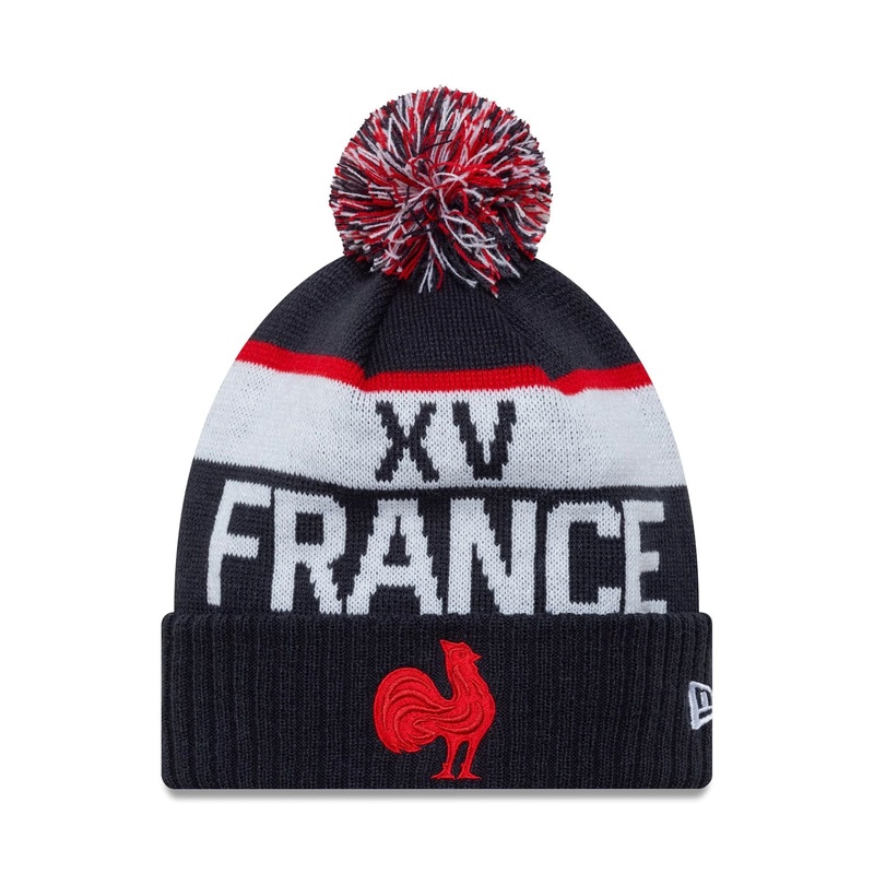 French Federation Of Rugby FFOR Navy Sport Knit Beanie Hat OSFM