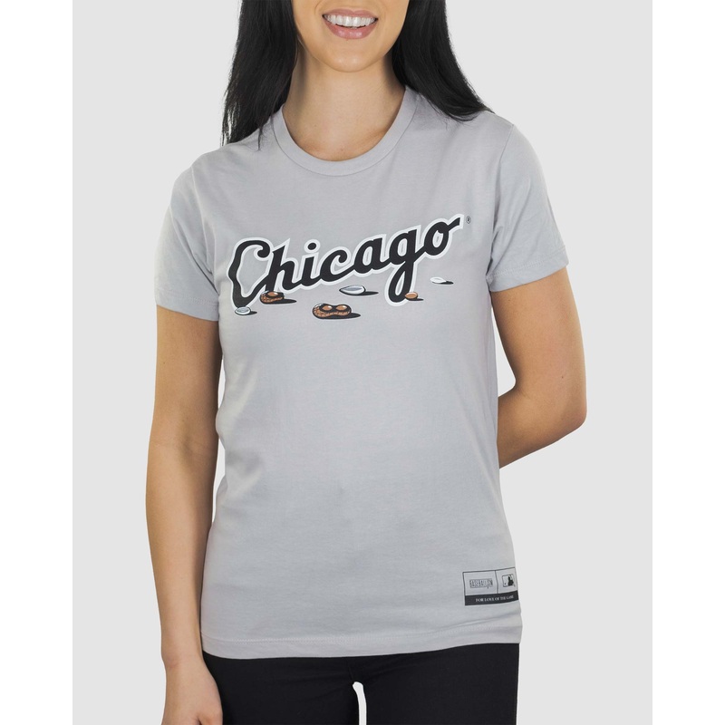 Get Your Peanuts! Women’s Warm-Up Tee – Chicago White Sox XS