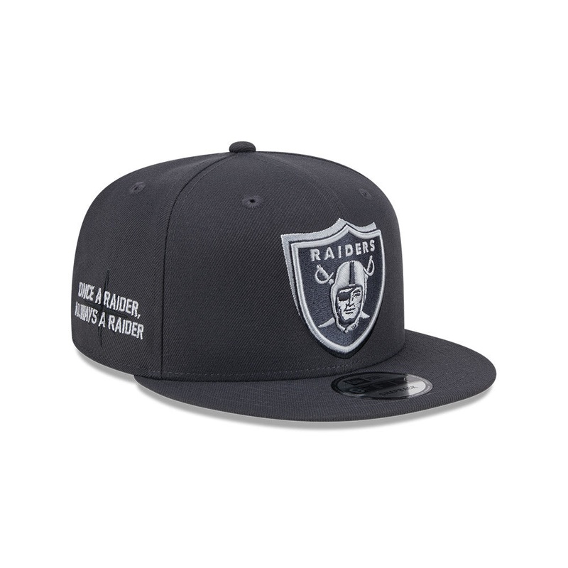 Las Vegas Raiders New Era 2024 NFL Draft 9FIFTY Snapback Hat – Graphite