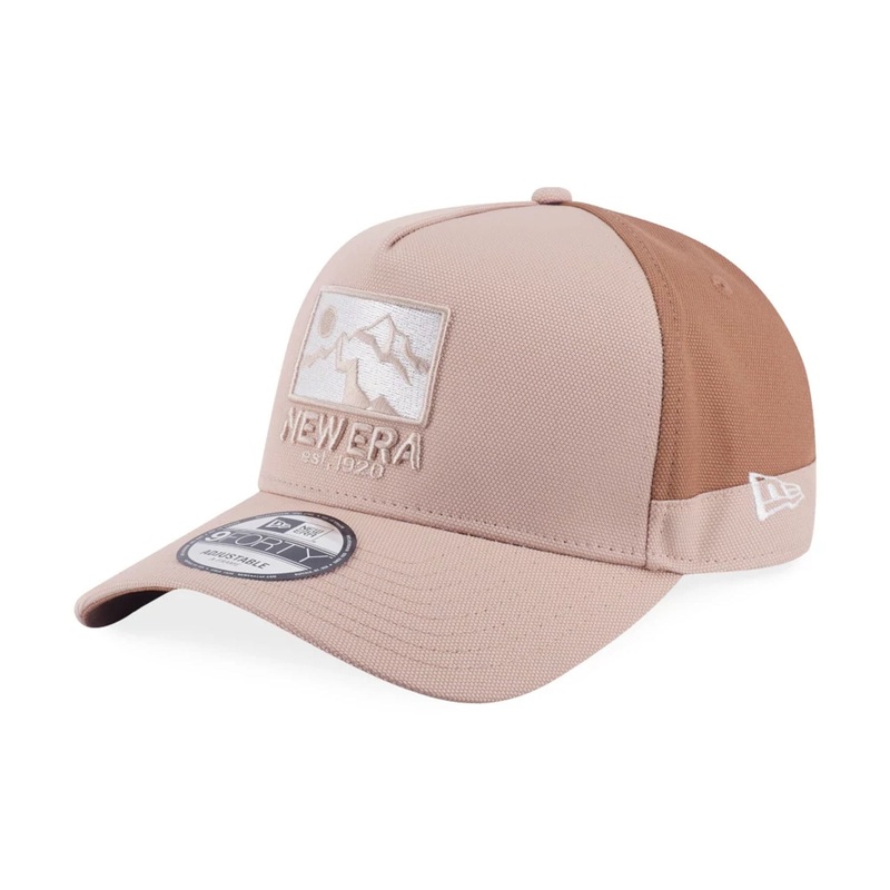 New Era Cordura Beige 9FORTY A-Frame Trucker Adjustable Cap OSFM