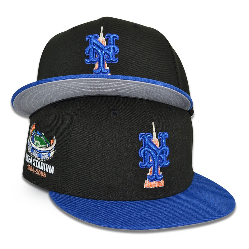 New York Mets “METROPOLITAN” Exclusive New Era 59Fifty Fitted Hat – Black/Royal 6 7/8