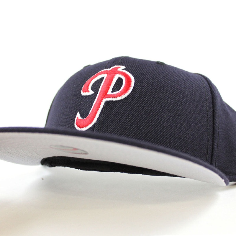 Philadelphia Phillies Retro 59Fifty New Era Fitted Hats (Navy Gray Under Brim) 6 7/8