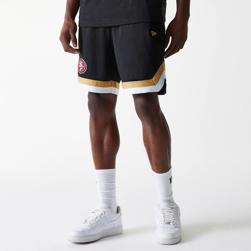 San Francisco 49ers NFL Mesh Black Shorts XS