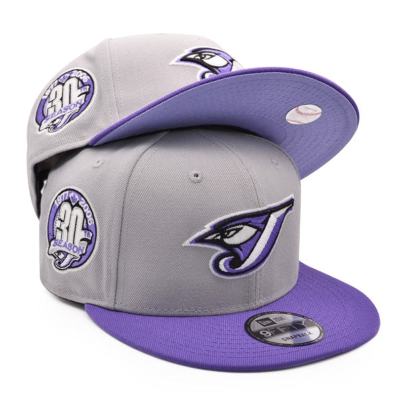 Toronto Blue Jays 30th Anniversary Exclusive New Era 9Fifty Snapback Adjustable Hat – Gray/Lavender Bottom