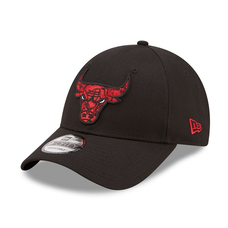 Chicago Bulls 9FORTY Marble Infill Black Cap One Size