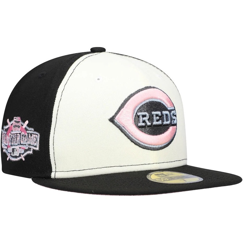 New Era Cincinnati Reds Cream/Black 2015 All-Star Game Pink Undervisor 59FIFTY Fitted Hat