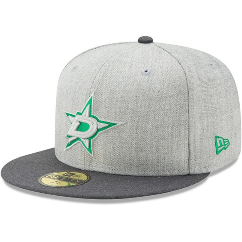New Era Dallas Stars NHL Heather Grey/Green 59FIFTY Fitted Hat