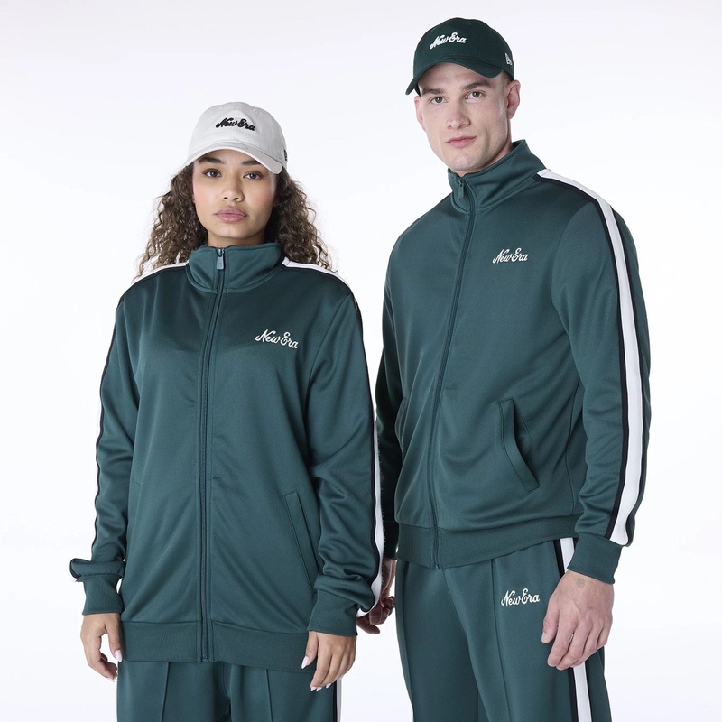 New Era Essential Dark Green Track Jacket XS