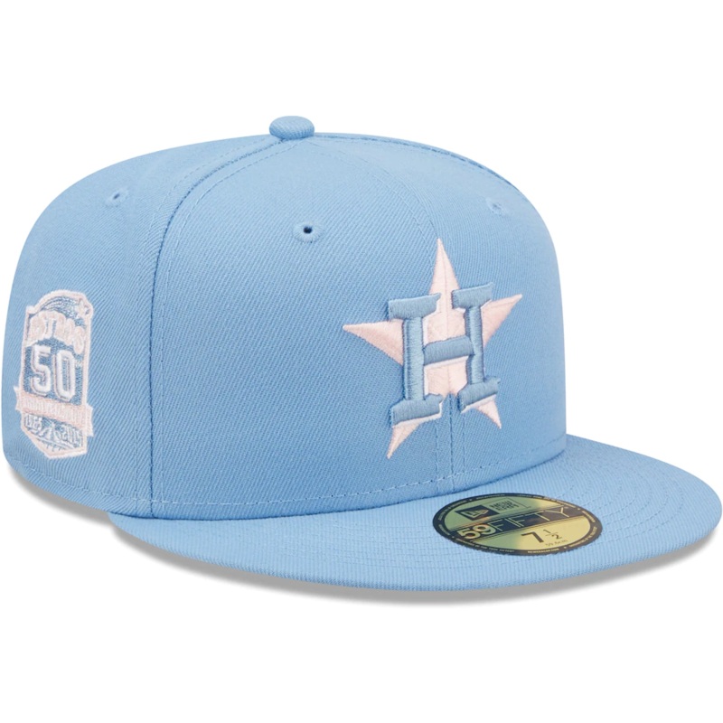 New Era Houston Astros Light Blue 50th Anniversary 59FIFTY Fitted Hat